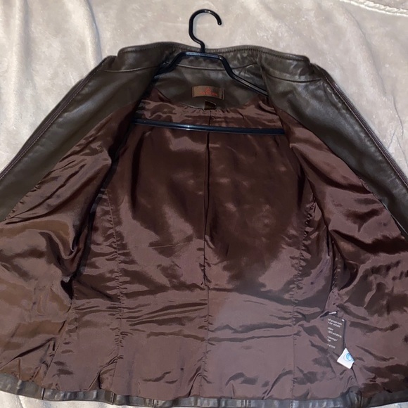 Danier Dark Brown Leather Jacket - Picture 2 of 4